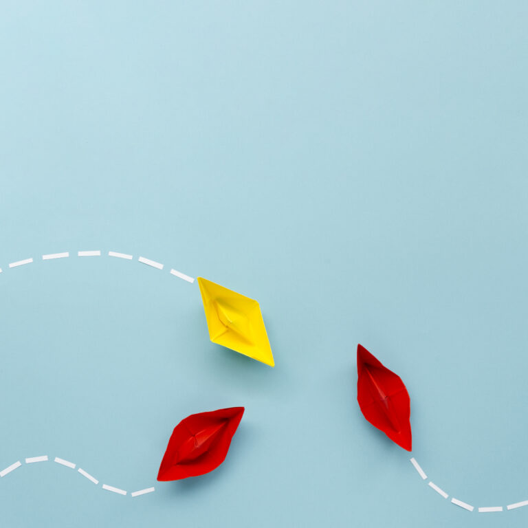 Paper boats — individuality concept